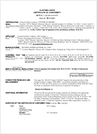 Россия, Сертификат ТР ТС (газовый компрессор ТР ТС (010))